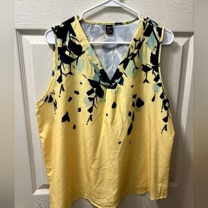 SHEIN Yellow and Cream V-Neck Mini Sundress